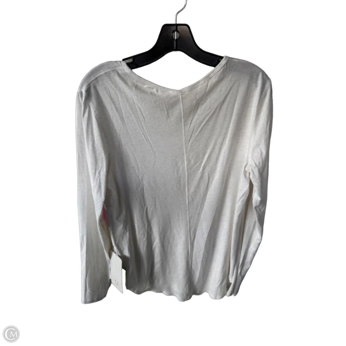 Athletic Top Long Sleeve Crewneck By Lululemon In White, Size: M