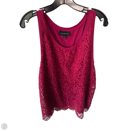 Top Sleeveless By Lane Bryant In Pink & Red, Size: 1x