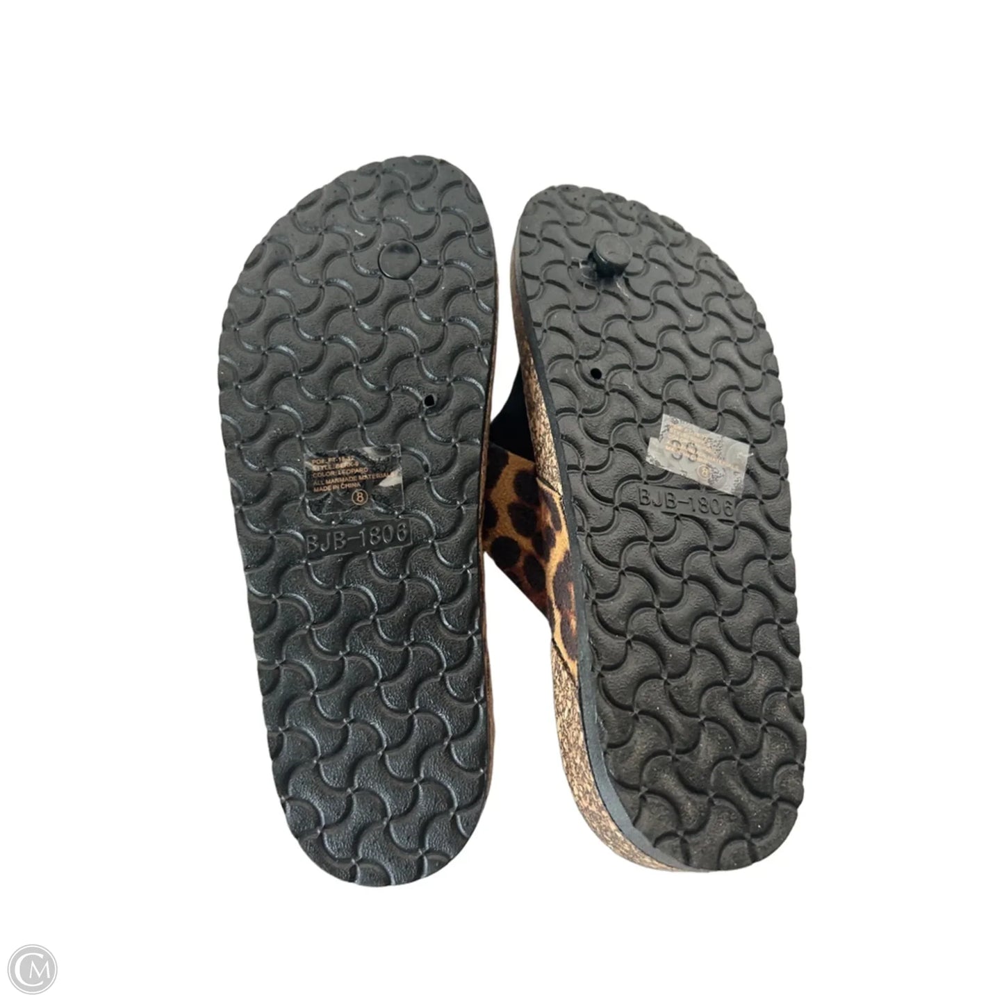 Sandals Flats By Forever In Brown & Tan, Size: 8
