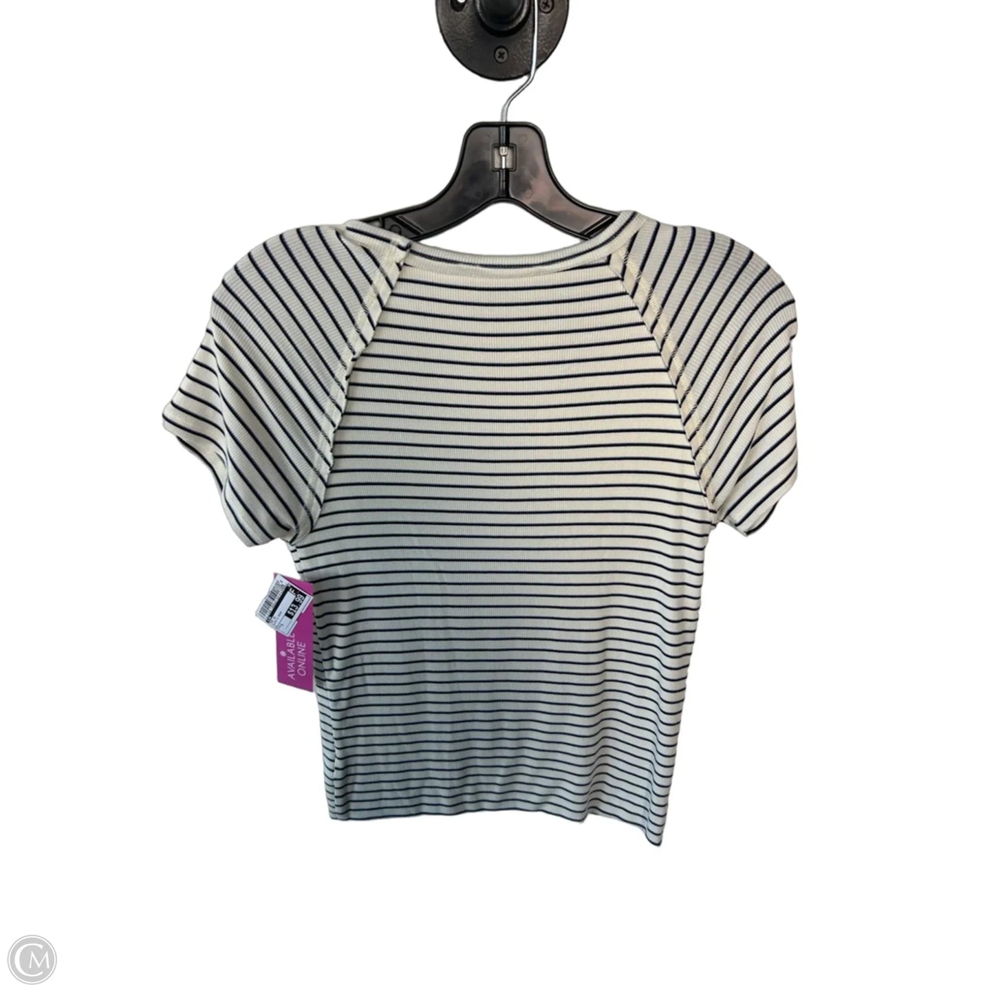Top Short Sleeve By Lna In Black & Cream, Size: S