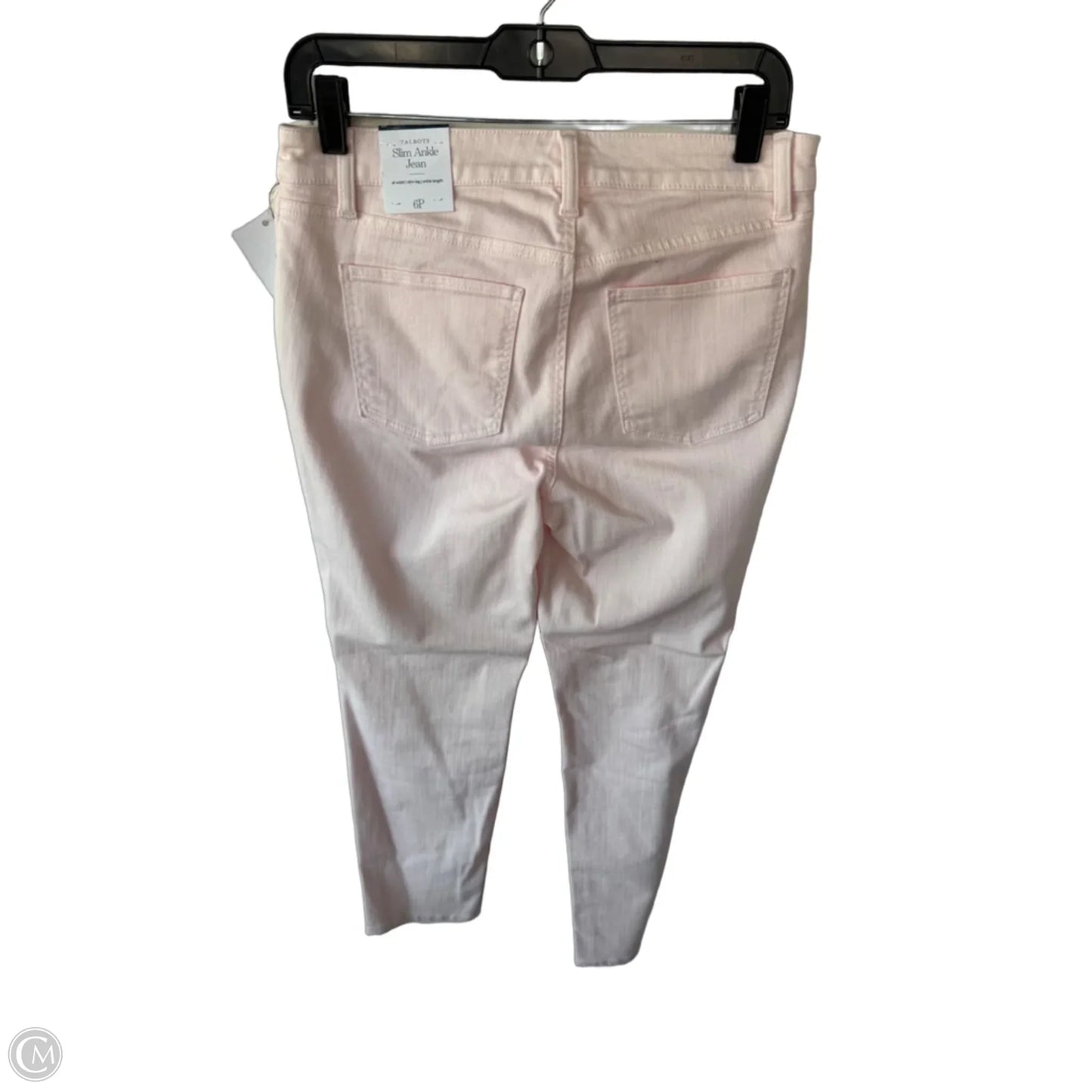 Jeans Straight By Talbots In Pink Denim, Size: 6p