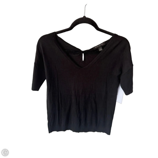 Sweater Short Sleeve By Banana Republic In Black, Size: S