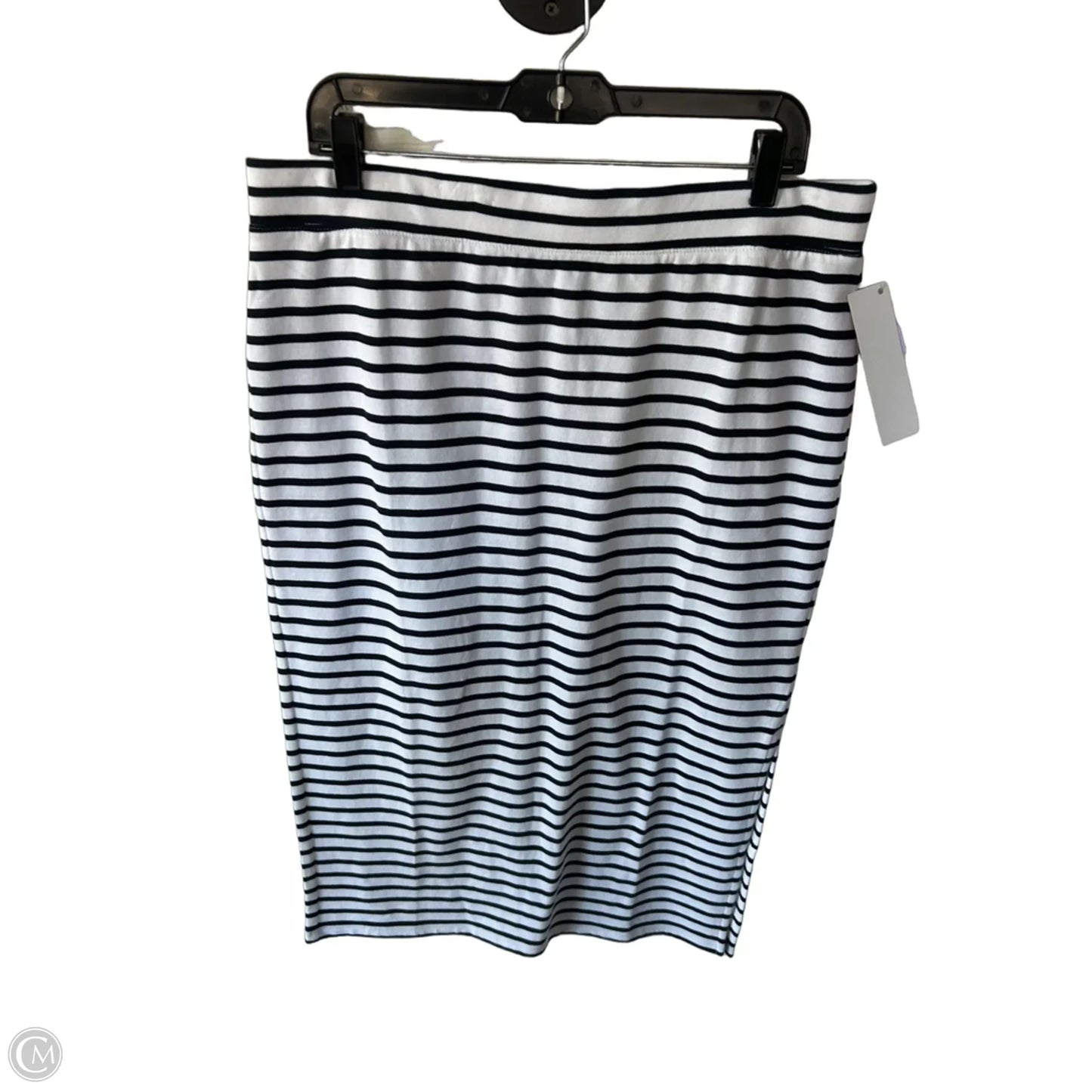 Skirt Midi By Talbots In Black & White, Size: 12