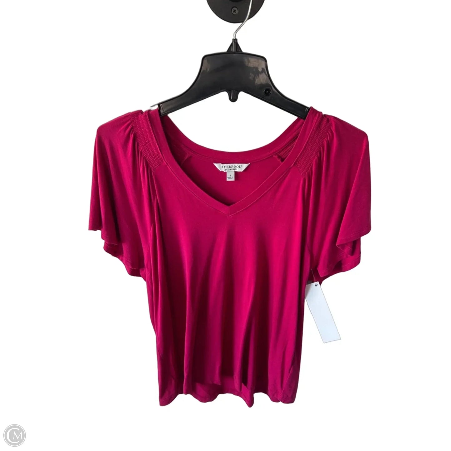 Top Short Sleeve By Liverpool In Pink, Size: S