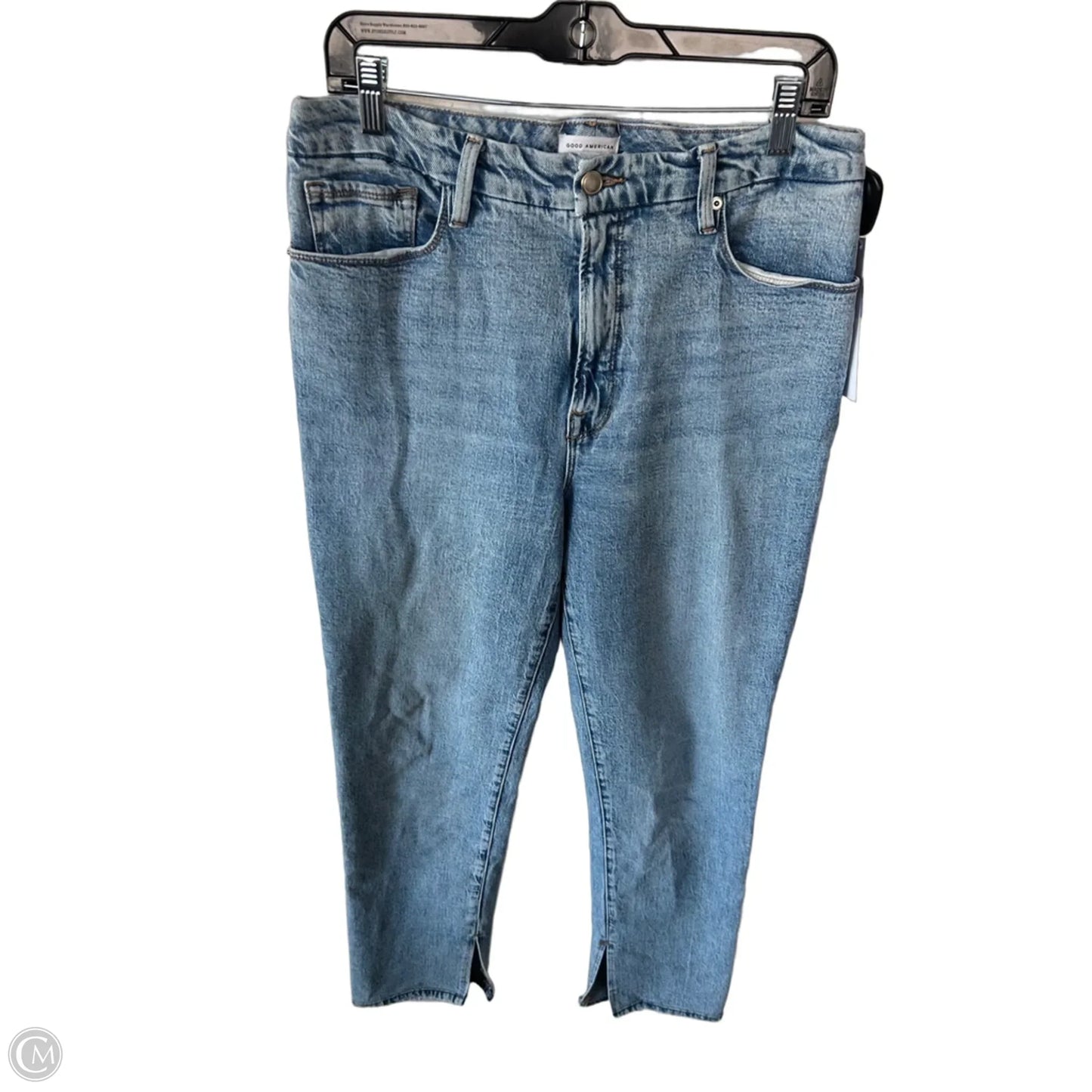 Jeans Straight By Good American In Blue Denim, Size: 12