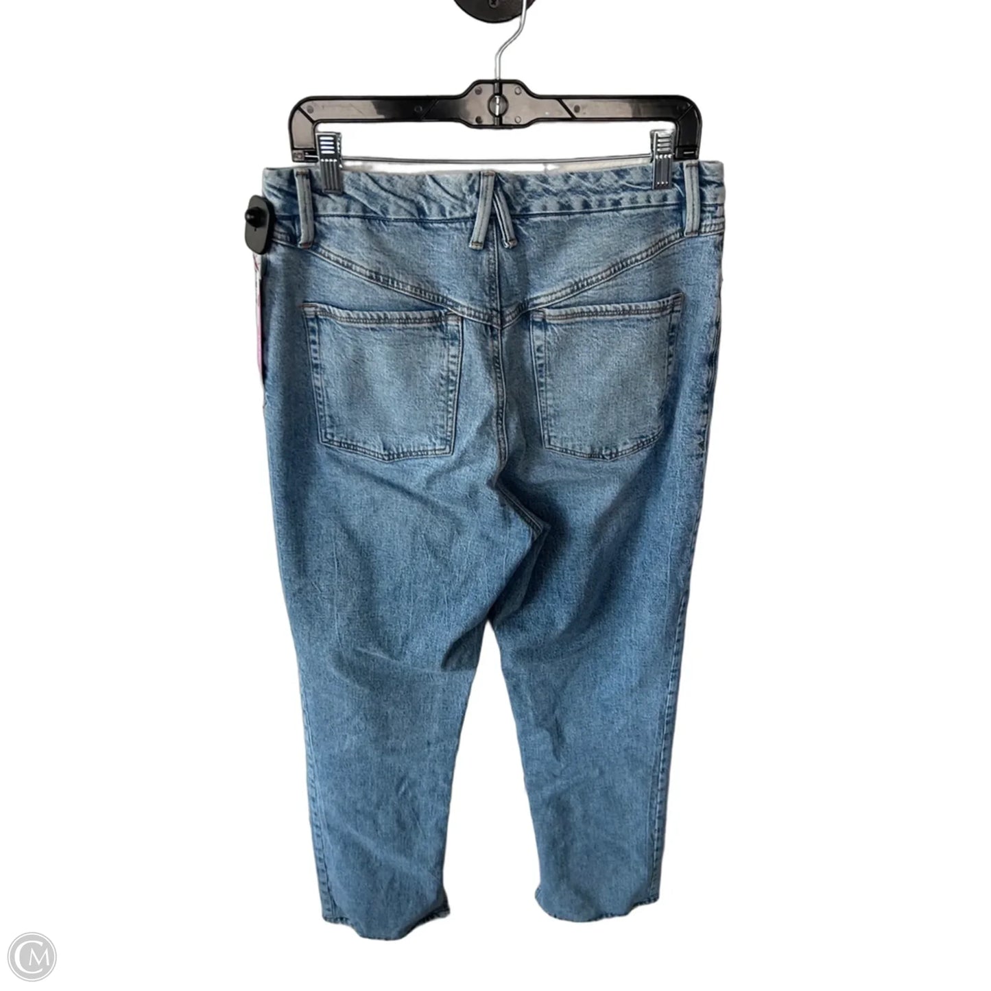 Jeans Straight By Good American In Blue Denim, Size: 12