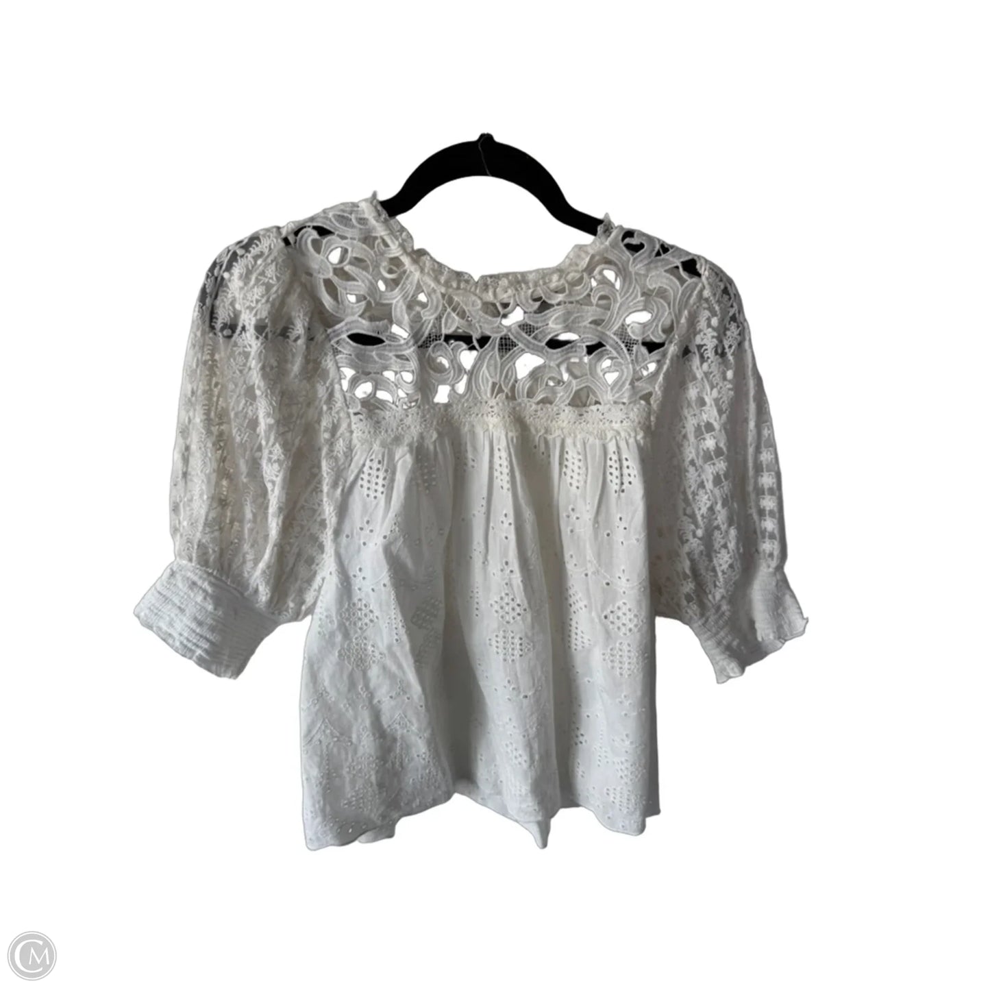 Top Short Sleeve By Conditions Apply In Ivory, Size: M