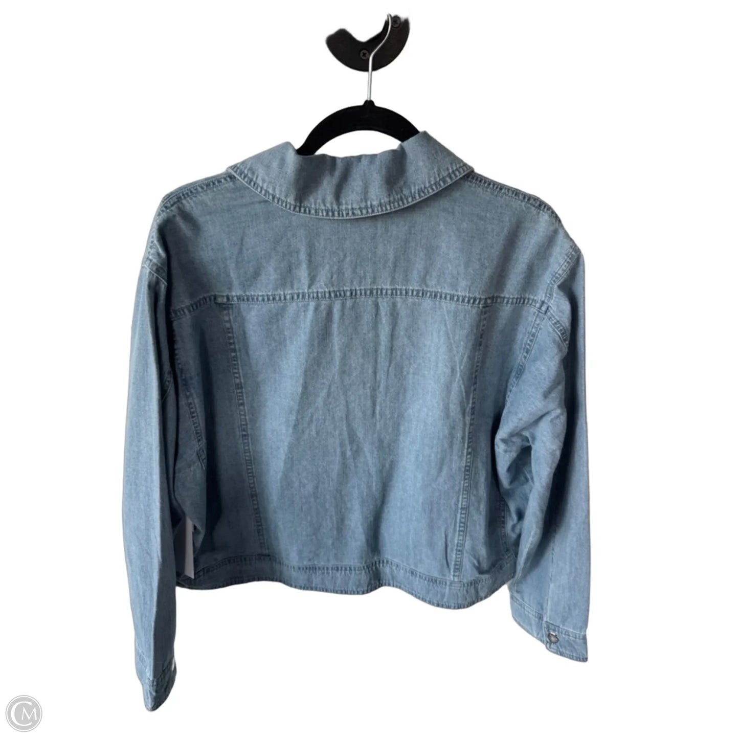 Jacket Denim By Chicos In Blue Denim, Size: L