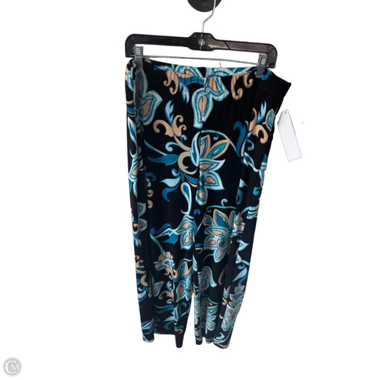 Pants Wide Leg By Chicos In Black & Blue, Size: 12