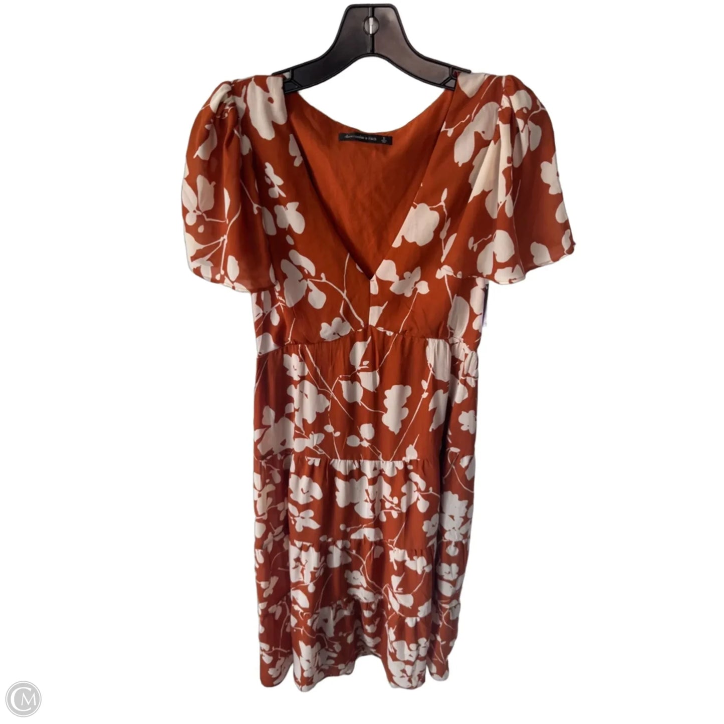 Dress Casual Midi By Abercrombie And Fitch In Orange, Size: S