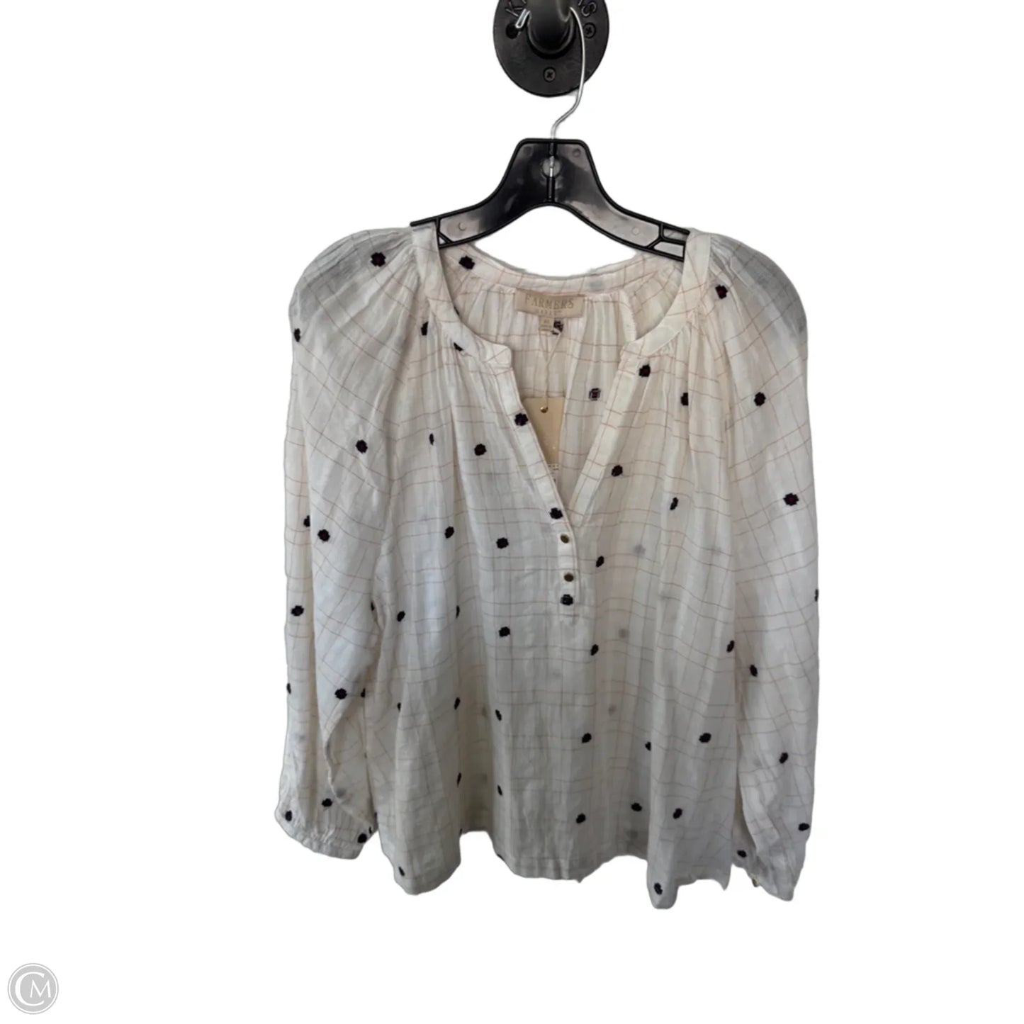 Top Long Sleeve By Clothes Mentor In White, Size: Xl