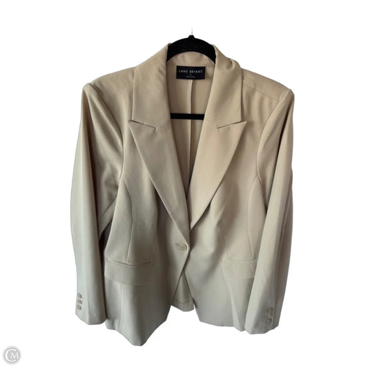 Blazer By Lane Bryant In Tan, Size: Xl