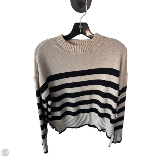 Sweater By Evereve In Black & Tan, Size: S