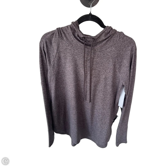 Athletic Top Long Sleeve Hoodie By Athleta In Brown, Size: M