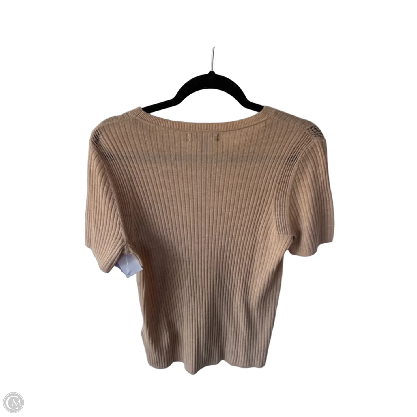 Sweater Short Sleeve By Banana Republic In Tan, Size: L