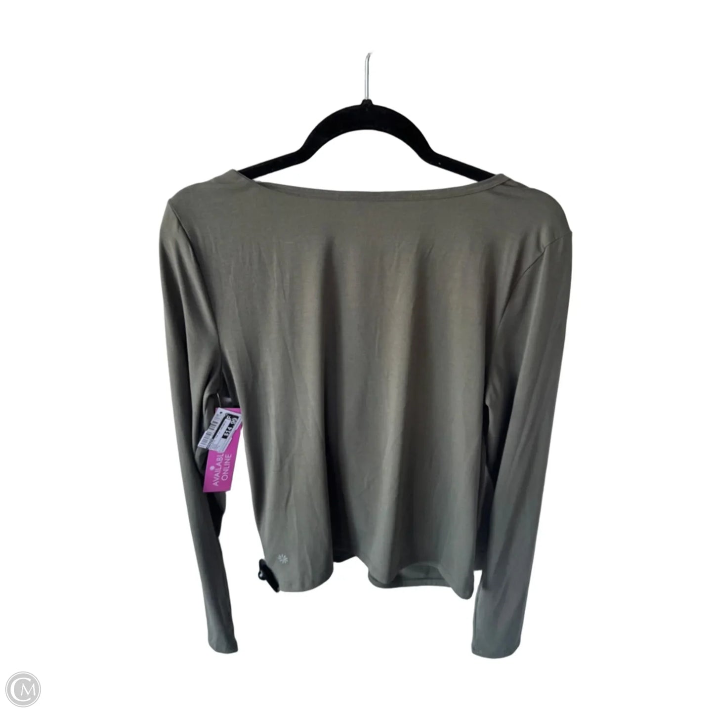 Athletic Top Long Sleeve Crewneck By Athleta In Green, Size: L