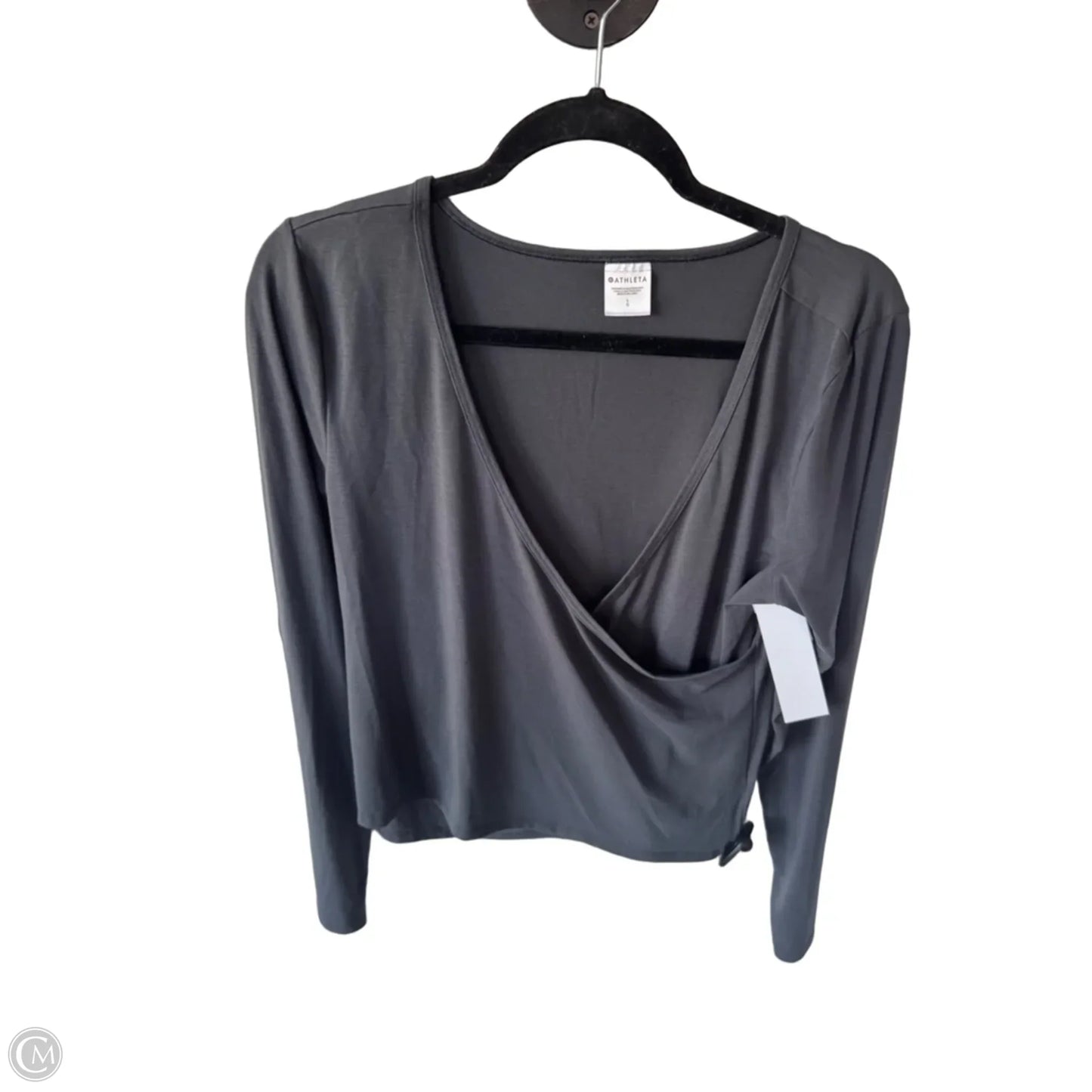 Athletic Top Long Sleeve Crewneck By Athleta In Grey, Size: L