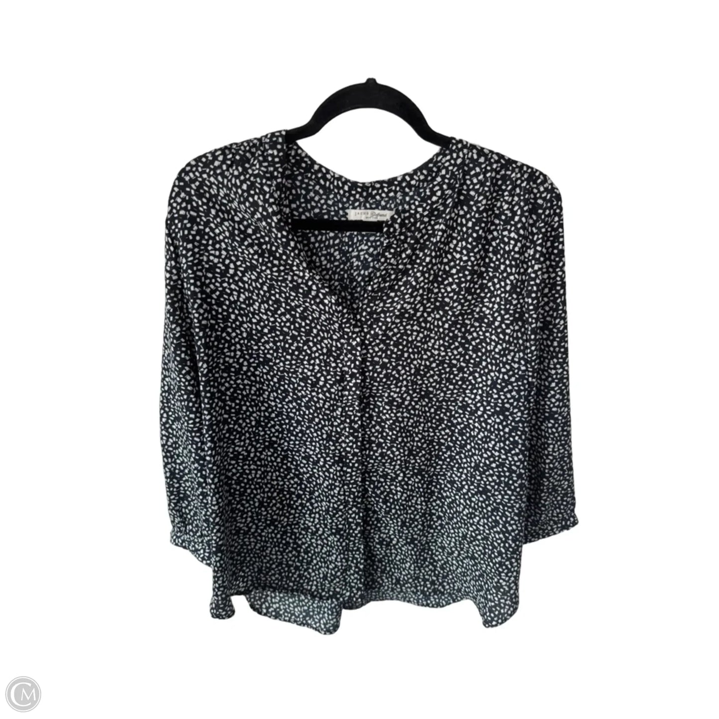 Top 3/4 Sleeve By Jachs Girlfirend In Blue & White, Size: L
