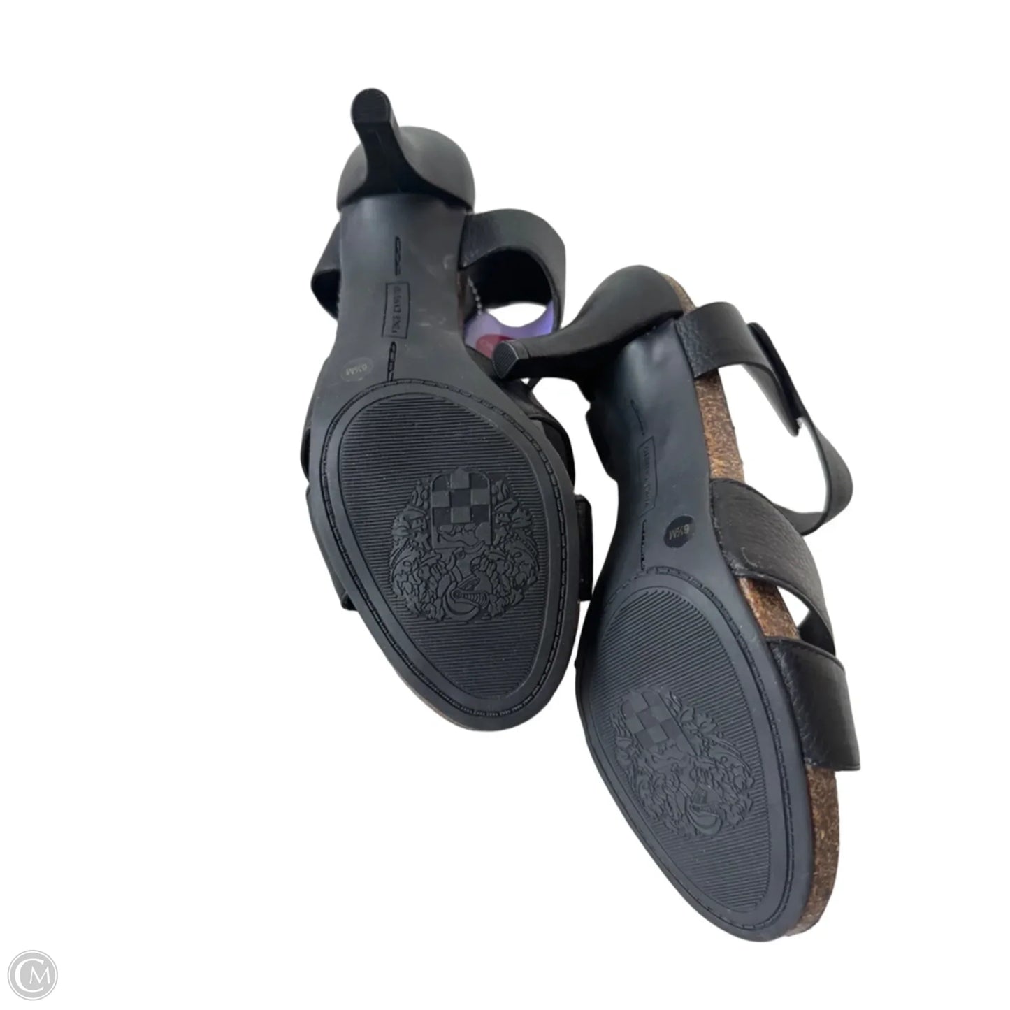 Sandals Heels Stiletto By Vince Camuto In Black, Size: 6.5