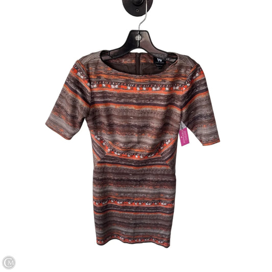 Dress Work By Clothes Mentor In Brown & Orange, Size: Xs