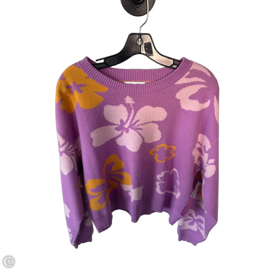 Sweater By Pacsun In Purple & Yellow, Size: S
