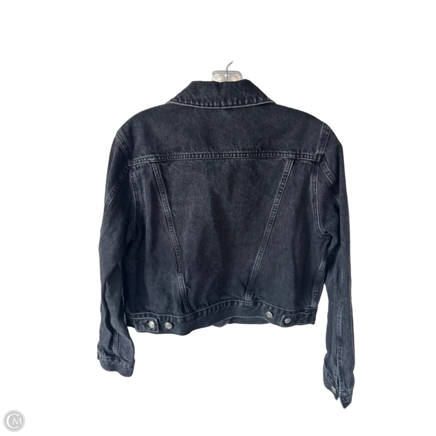 Jacket Denim By Topshop In Black Denim, Size: L