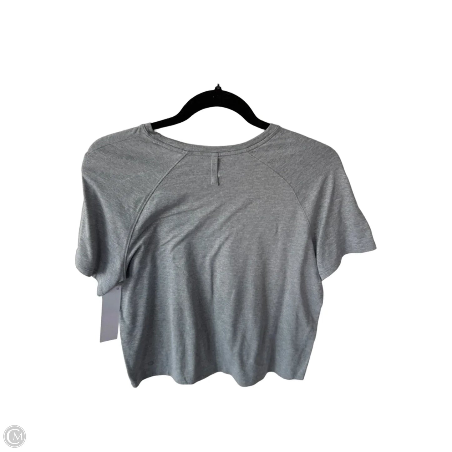 Athletic Top Short Sleeve By Lululemon In Grey, Size: S