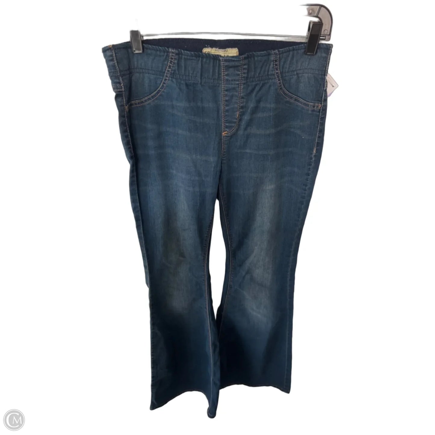 Jeans Flared By Free People In Blue Denim, Size: 8