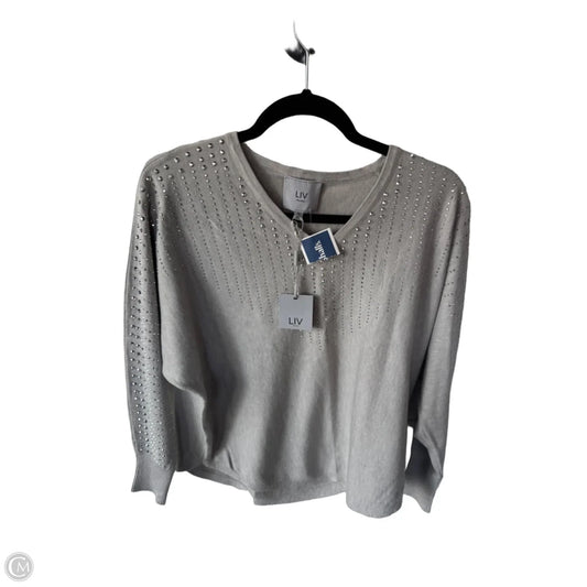 Sweater By Clothes Mentor In Grey, Size: M