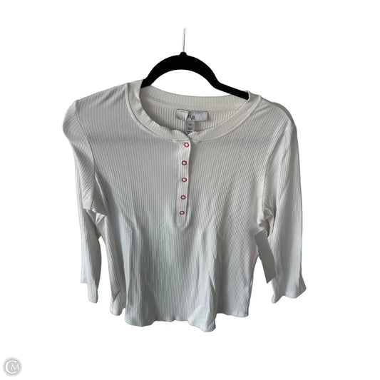 Top Long Sleeve By Cmc In White, Size: S