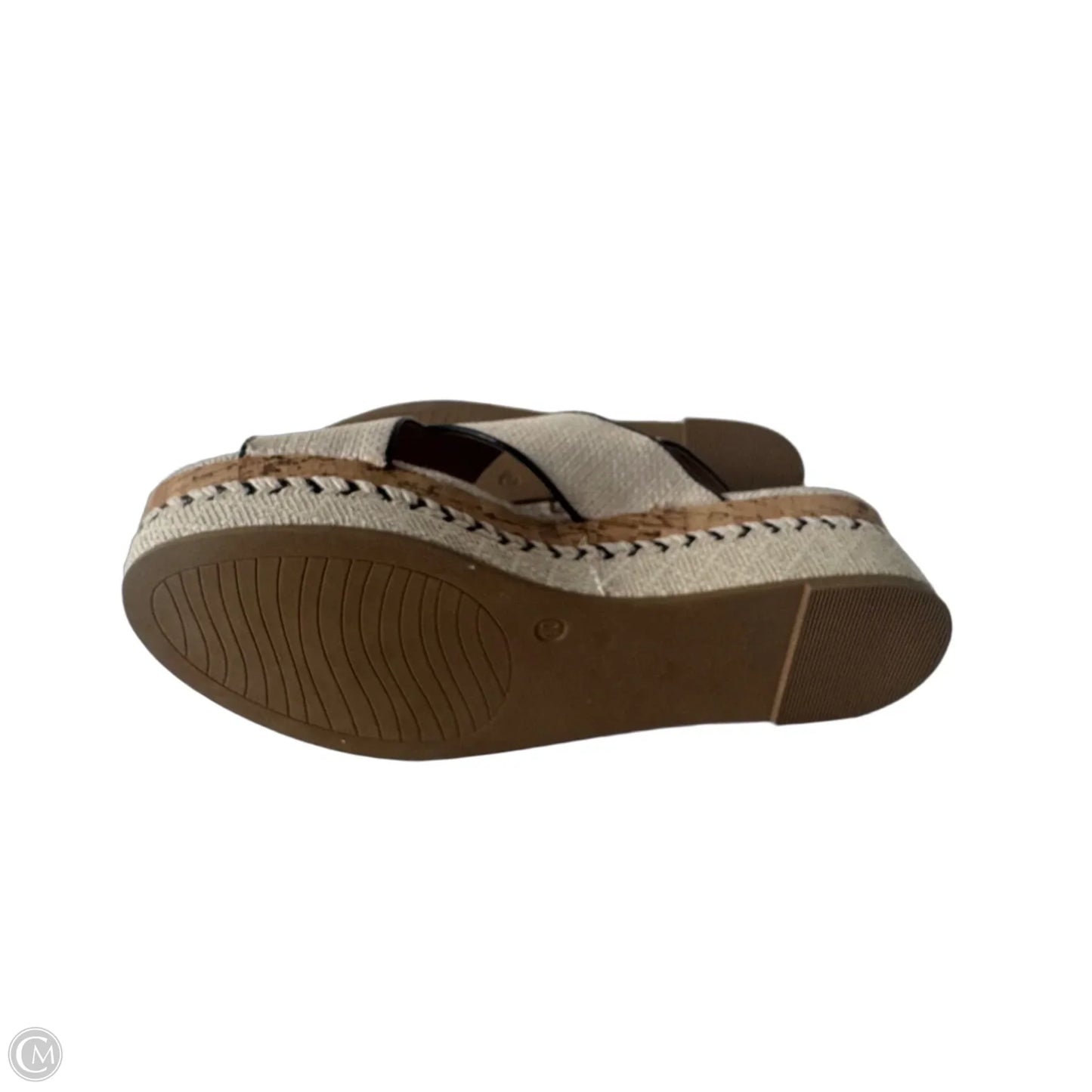 Sandals Heels Wedge By Limelight In Cream, Size: 10