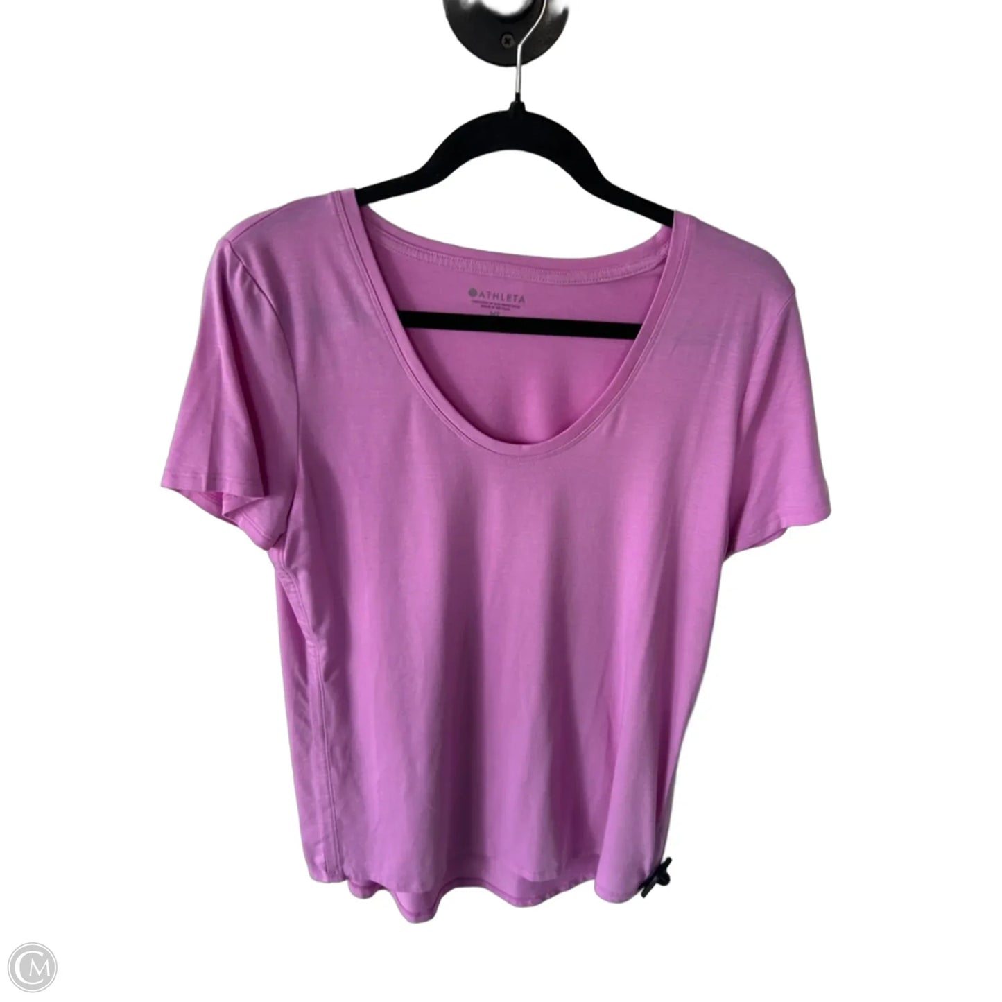 Athletic Top Short Sleeve By Athleta In Pink, Size: M