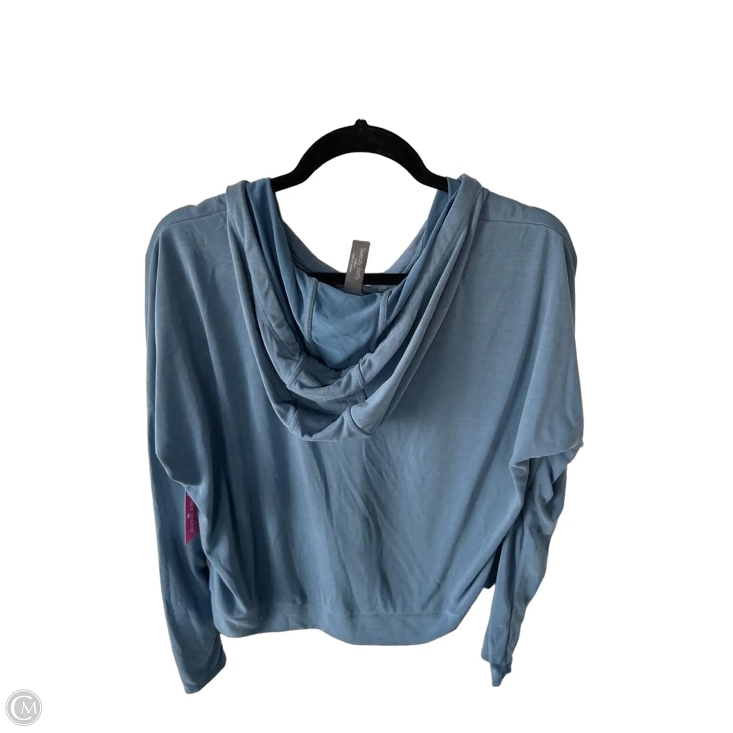 Athletic Top Long Sleeve Hoodie By Sweaty Betty In Blue, Size: L