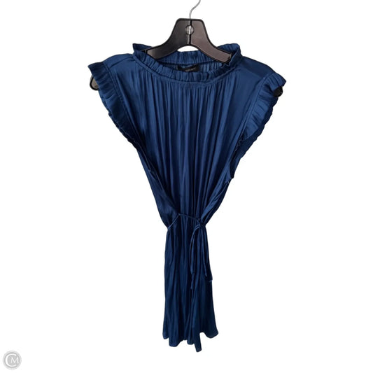 Dress Casual Midi By Banana Republic In Blue, Size: L