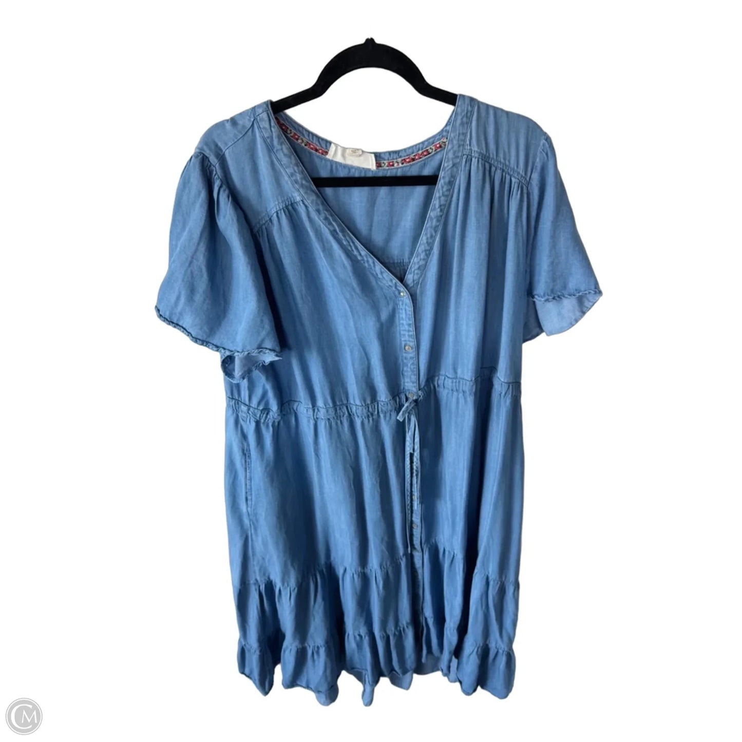 Dress Casual Midi By Nurture In Blue Denim, Size: 1x