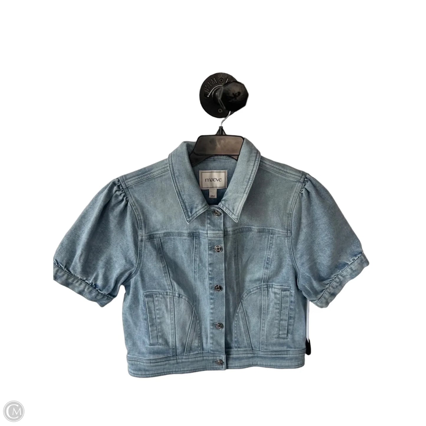 Jacket Denim By Maeve In Blue Denim, Size: L
