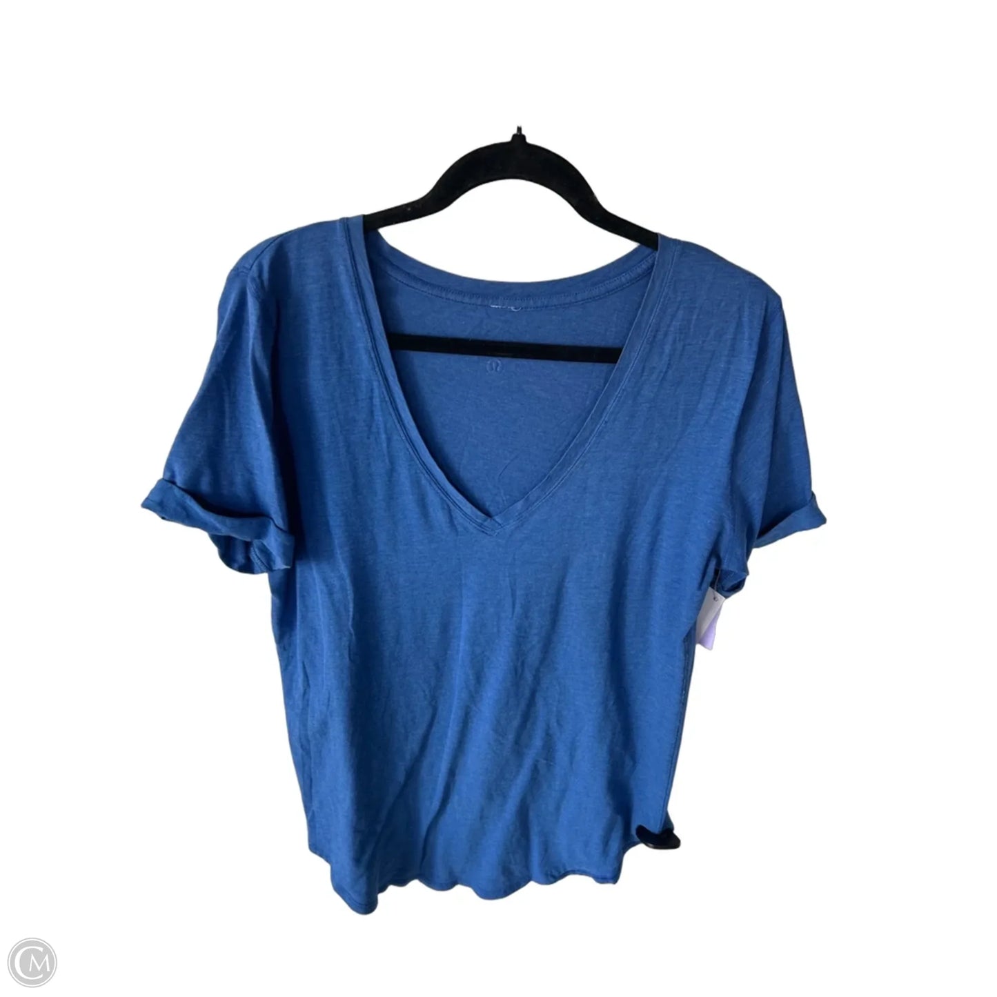 Athletic Top Short Sleeve By Lululemon In Blue, Size: M