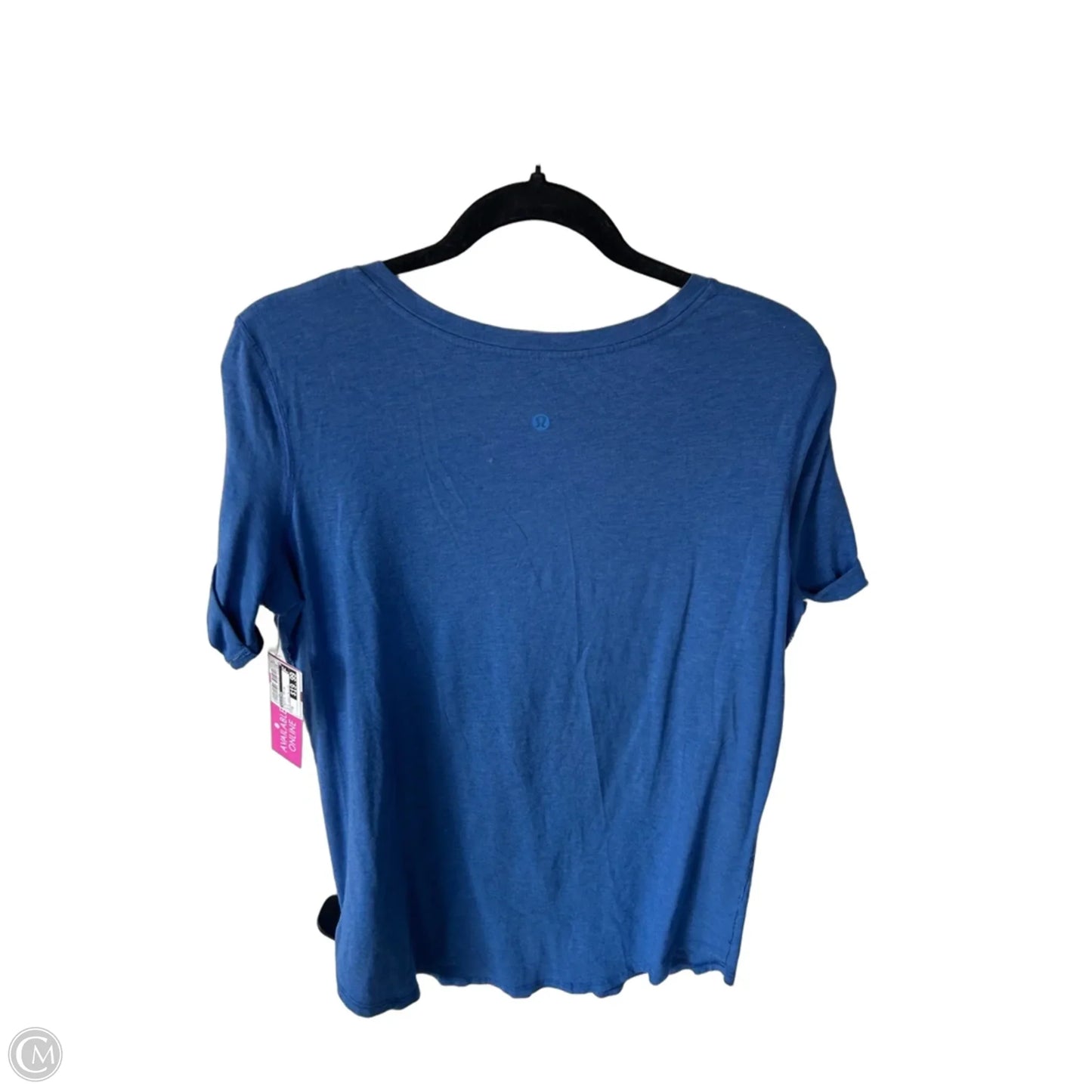 Athletic Top Short Sleeve By Lululemon In Blue, Size: M