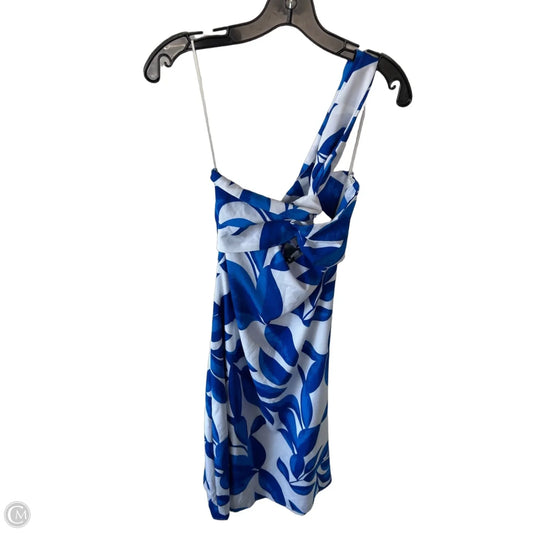 Dress Casual Midi By Fore In Blue & White, Size: S