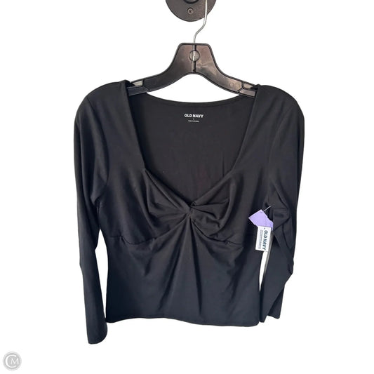 Top Long Sleeve Basic By Old Navy In Black, Size: L