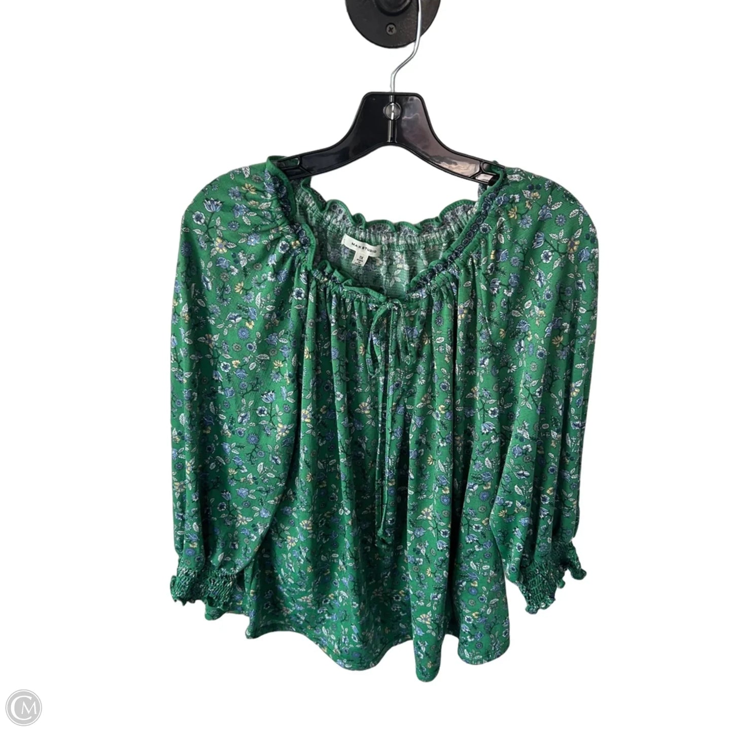 Top Long Sleeve By Max Studio In Green, Size: 1x
