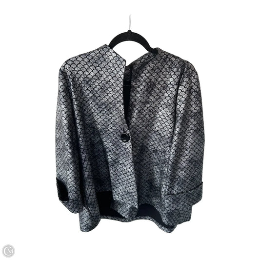 Blazer By Ic By Connie K In Black & Silver, Size: 1x