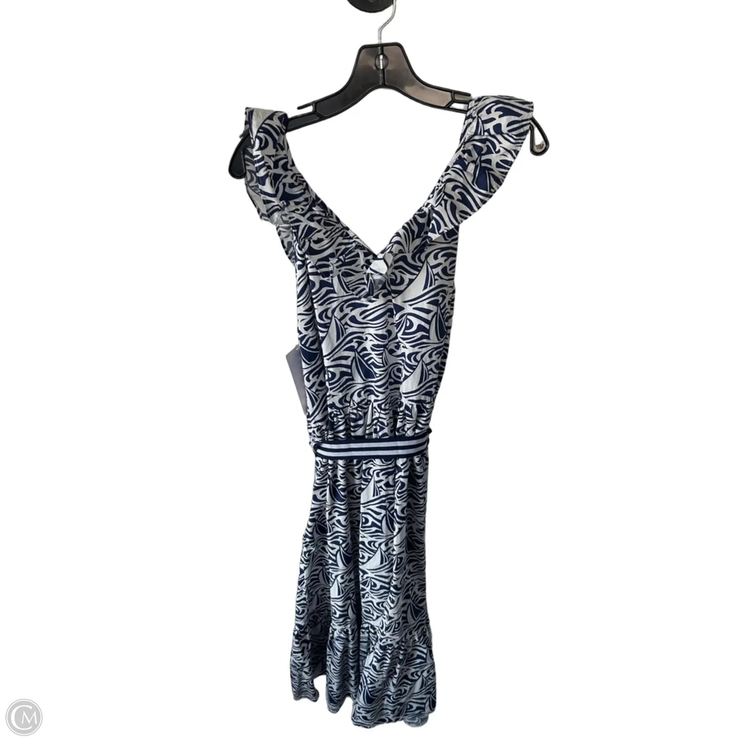 Dress Casual Midi By Vineyard Vines In Blue & White, Size: 2x