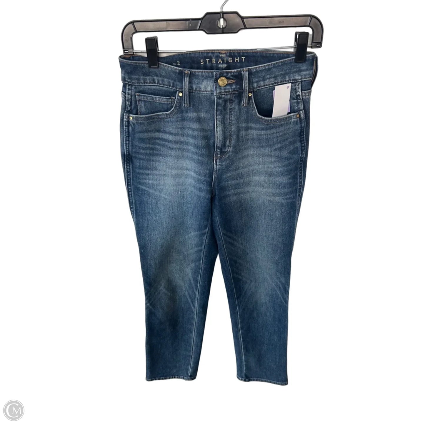 Jeans Straight By White House Black Market In Blue Denim, Size: 2