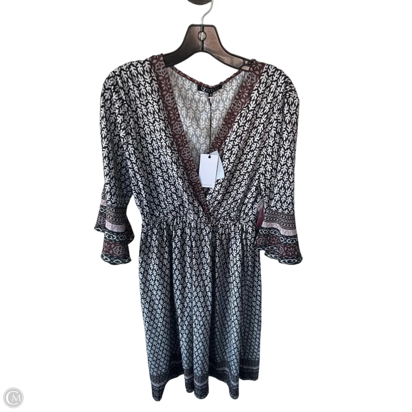 Dress Casual Midi By Clothes Mentor In Black & White, Size: S