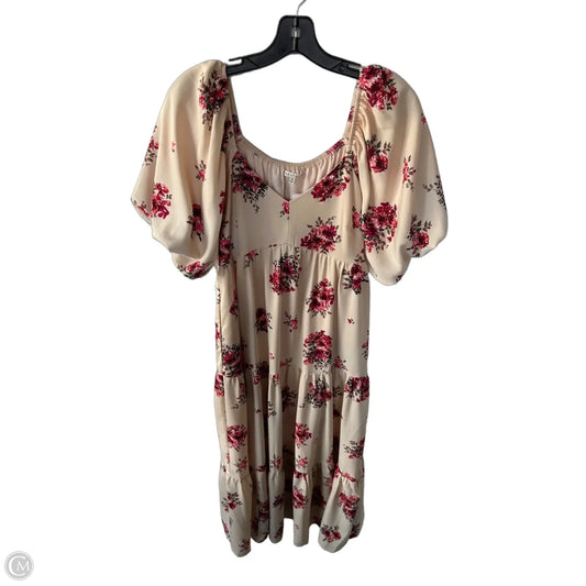 Dress Party Midi By Baevely In Cream & Red, Size: S