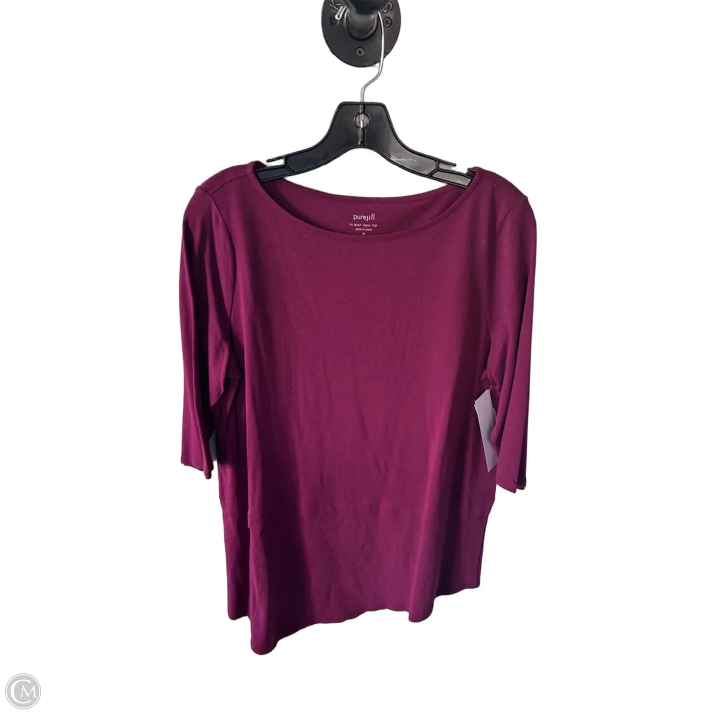 Top 3/4 Sleeve By Pure Jill In Pink, Size: M