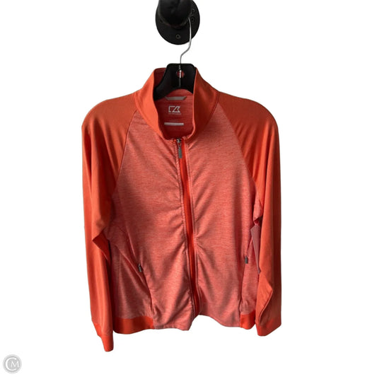 Athletic Jacket By Cutter And Buck In Orange, Size: L