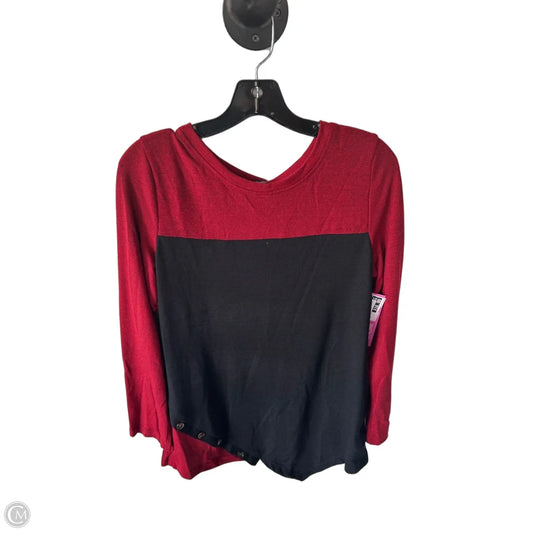 Sweater By Reborn In Black & Red, Size: L