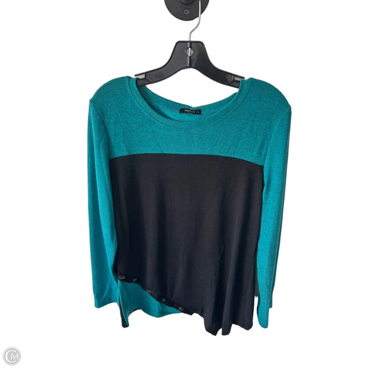 Sweater By Reborn In Black & Blue, Size: L